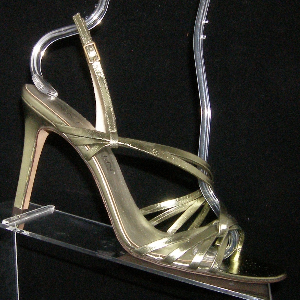 Anne Klein New York green metallic heels 9.5M